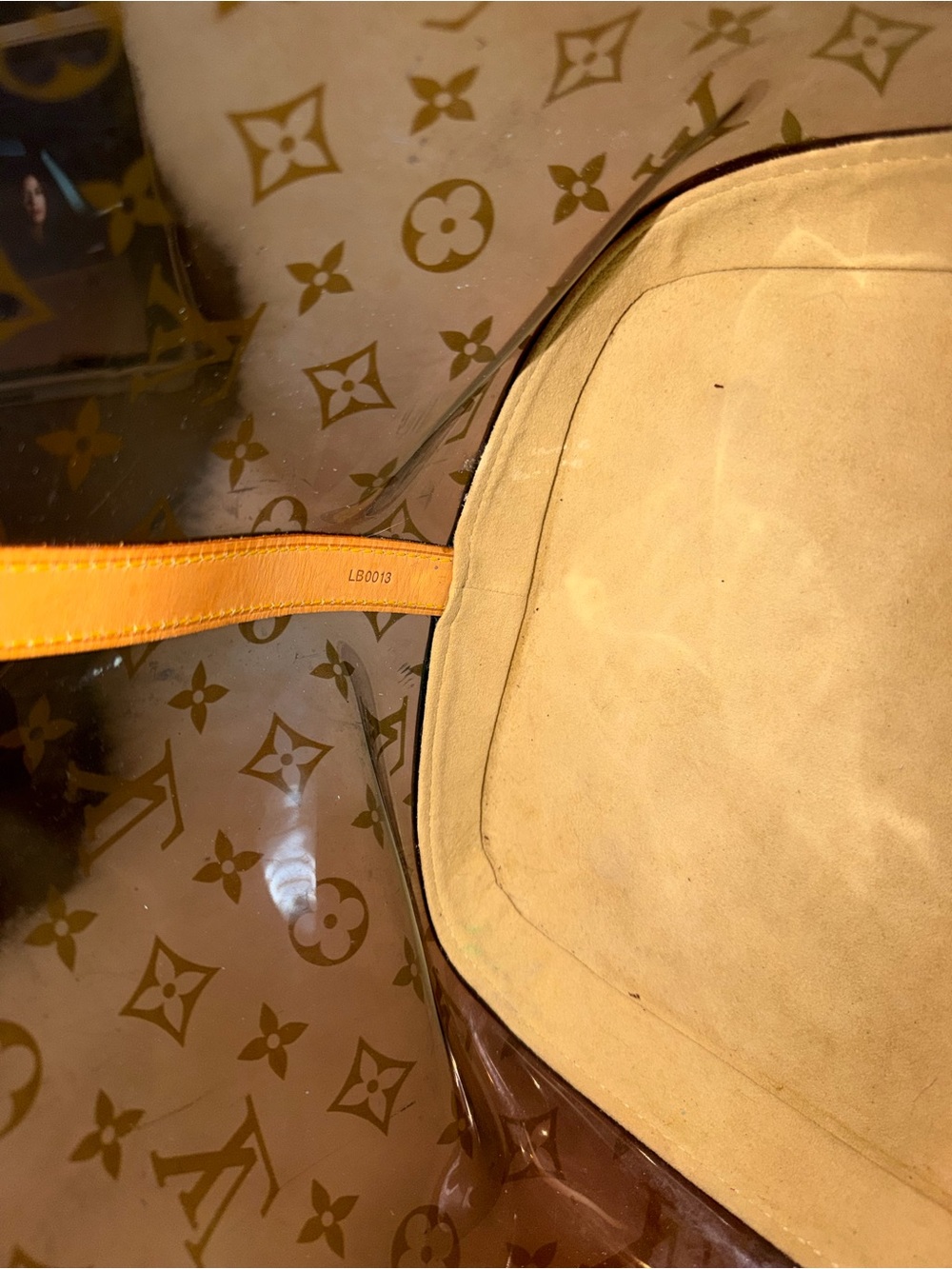 XL Louis Vuitton tote shoulder bag travel bag y2k LV monogram sac amber cavas gm - Picture 7 of 16